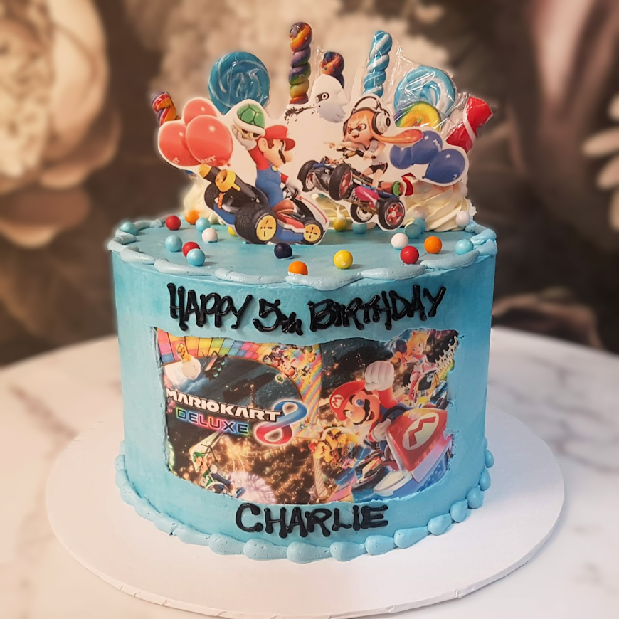 Super Mario Cake Mario Bro's Collection Candy Cake Rolling In