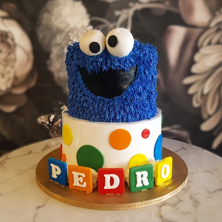 Cookie Monster Cake Sesame Street Collection Cute Kids Cake
