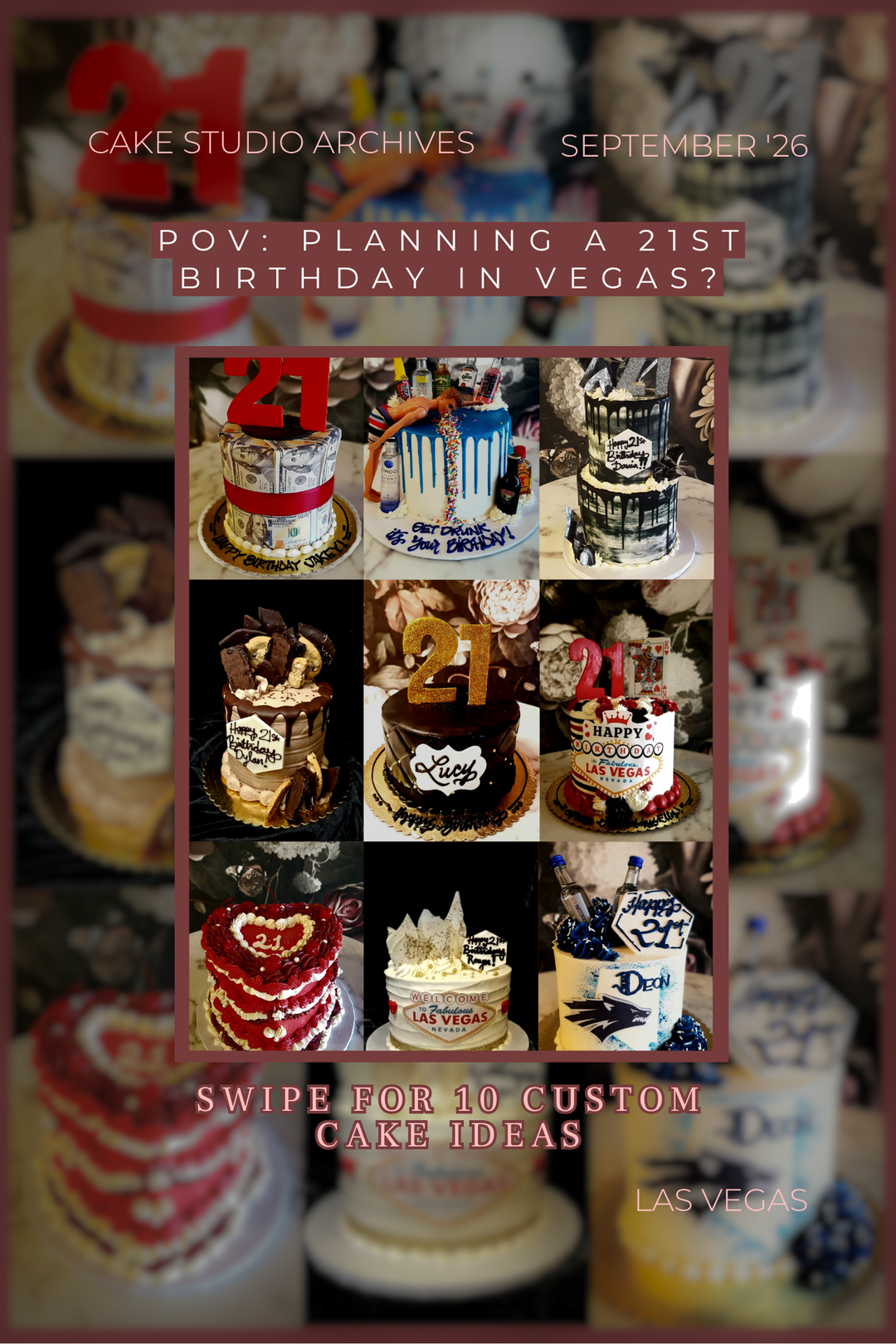 10 Iconic 21st Birthday Cake Ideas in Las Vegas