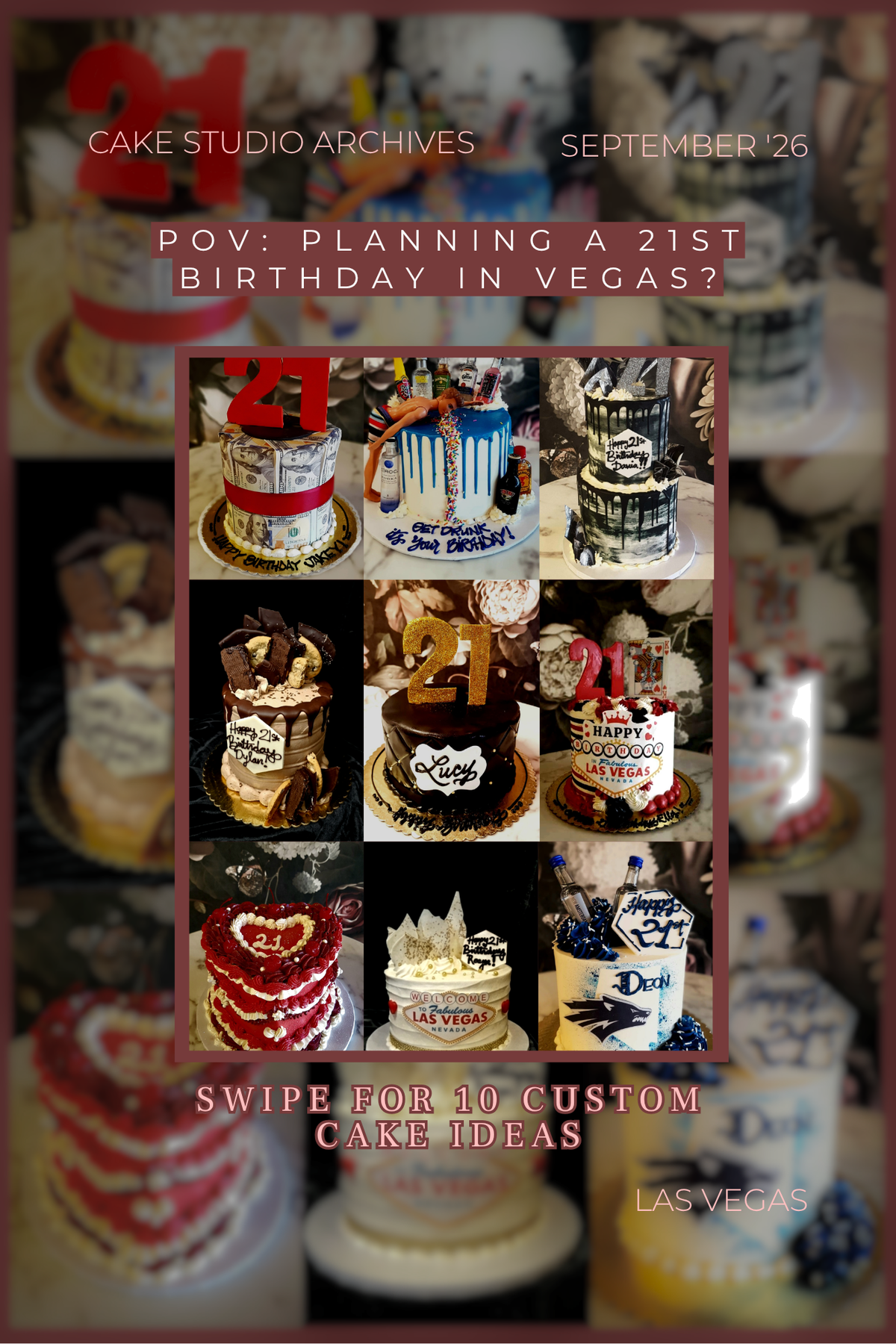 10 Iconic 21st Birthday Cake Ideas in Las Vegas