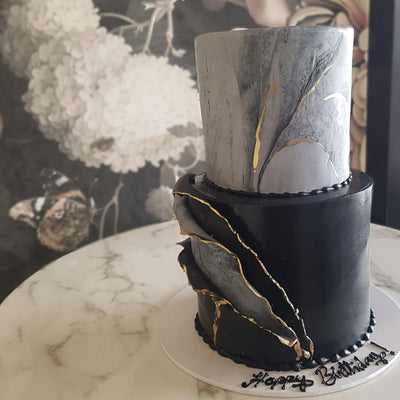 amazing cake, gold and black theme, 60th birthday dad, 70th birthday , 50th birthday
