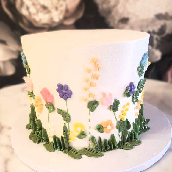 Spring themed cake, pastel floral cake, cake for girls, cake for easter, floral cake, cake delivery vegas, bakery near me