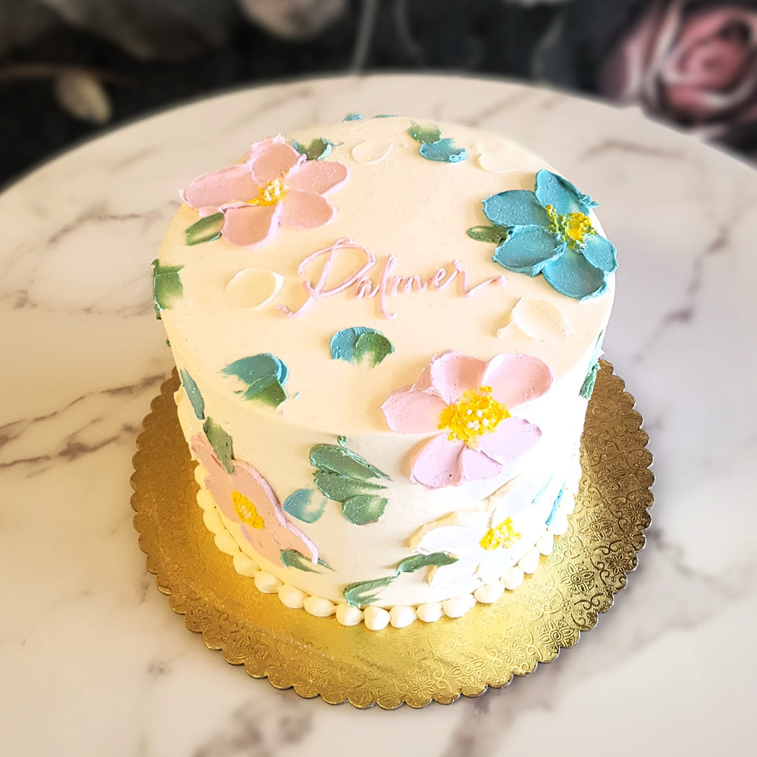 floral cake, cake for girls, baby shower, cake for ladies, cake delivery vegas, bakery near me, simple floral, cake for mom, cake for girlfriend, mom's birthday
