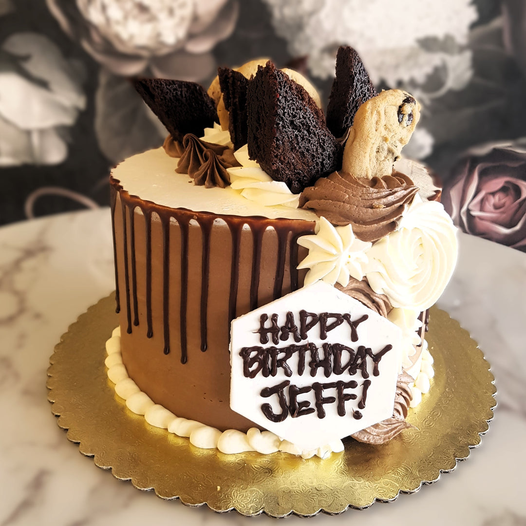 Mens cake,  Mens birthday, Mens choco drip Cake, Best cake vegas, Cake delivery Vegas, Bakery near me