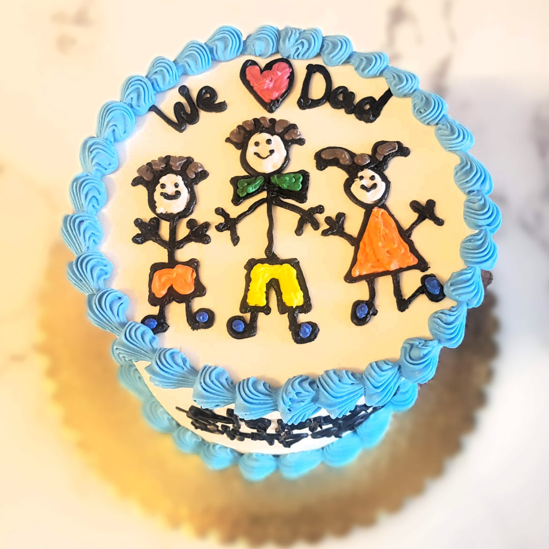 Doodle cake, mens cake, mens birthday, cute cakes, father's day cake, cake delivery vegas, cake for dads