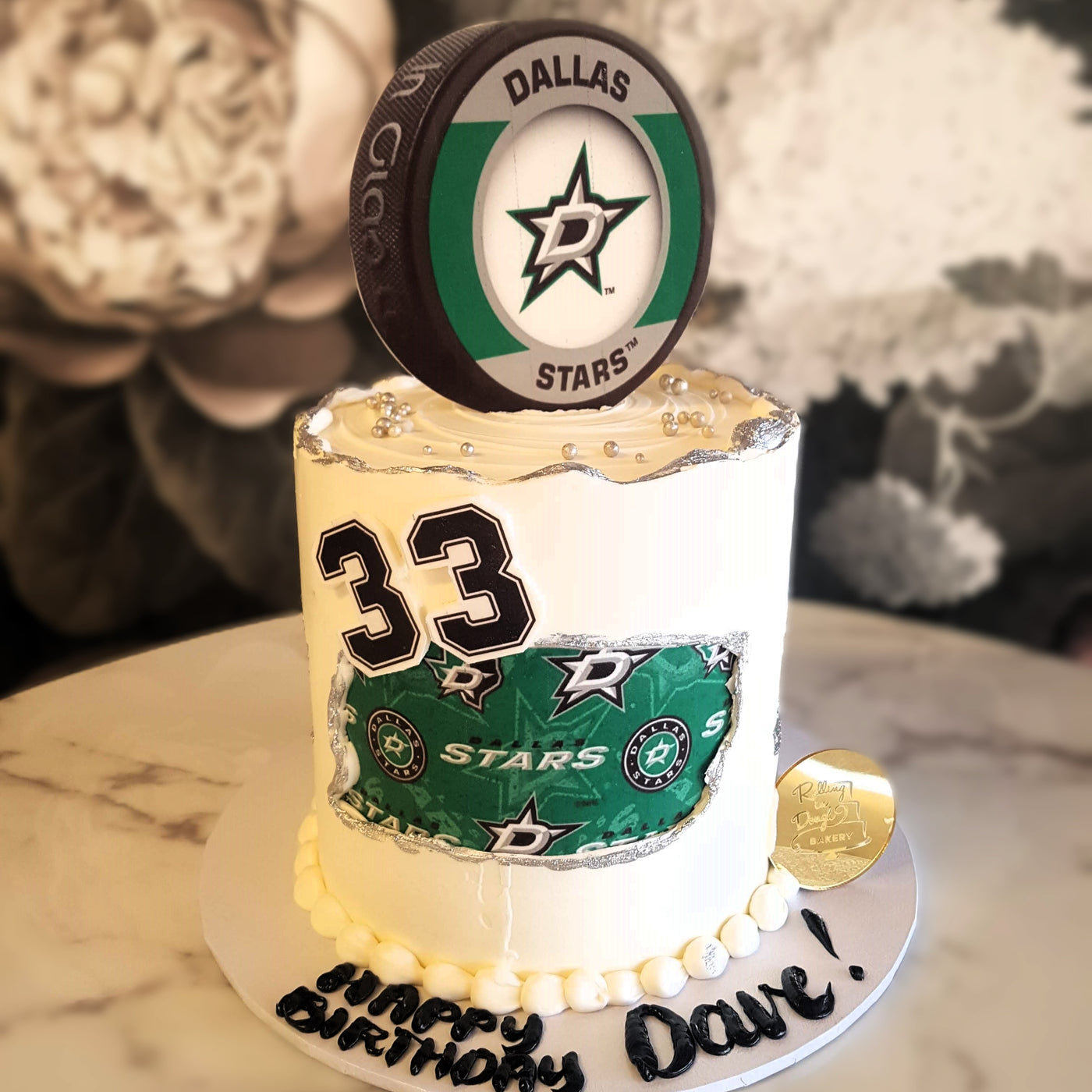 Dallas Stars, hockey cake, sports, hobbies, mens cake, bakery vegas