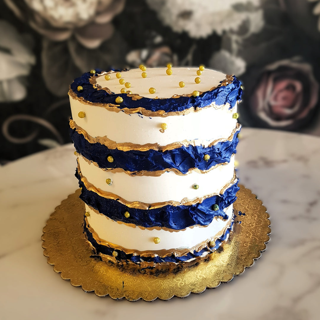 Mens cake, Mens birthday, Mens Luxury Cake, Best cake vegas, Cake delivery Vegas, Bakery near me, Blue and gold cake