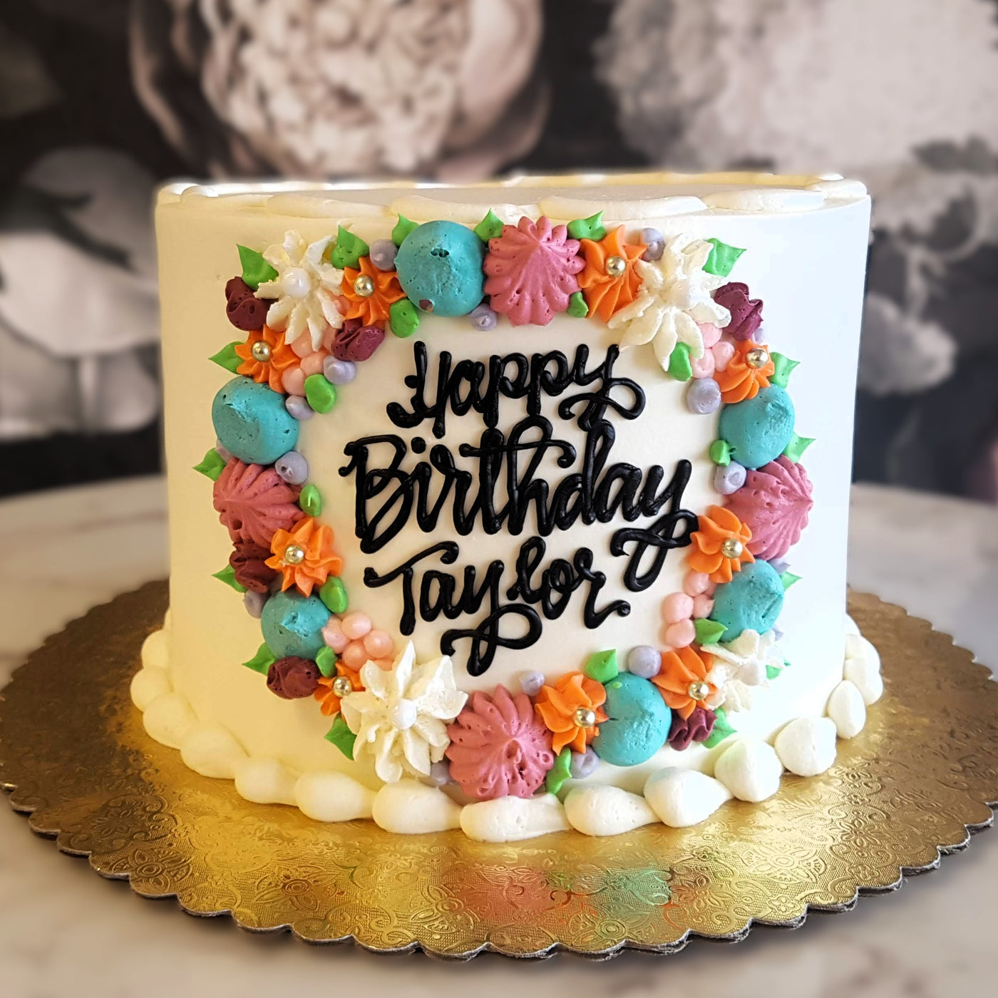 Spring themed cake, pastel floral cake, cake for girls, cake delivery vegas, bakery near me, old lady cake, mom's birthday, valentines, cake for girlfriend, cake for her, easter cake