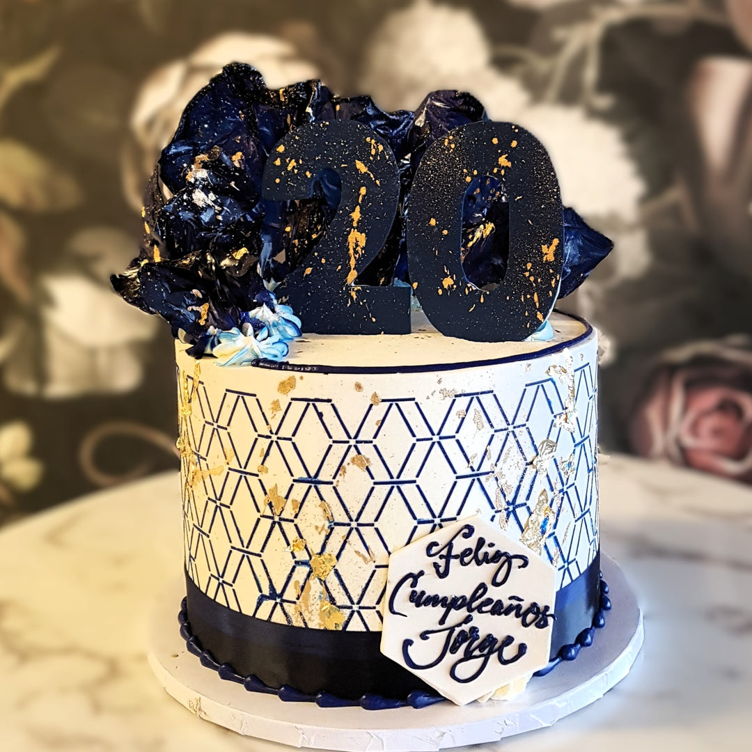 Mens cake, Mens birthday, Mens Luxury Cake, Best cake vegas, Cake delivery Vegas, Bakery near me, 20th cake, Galaxy, Blue and gold cake
