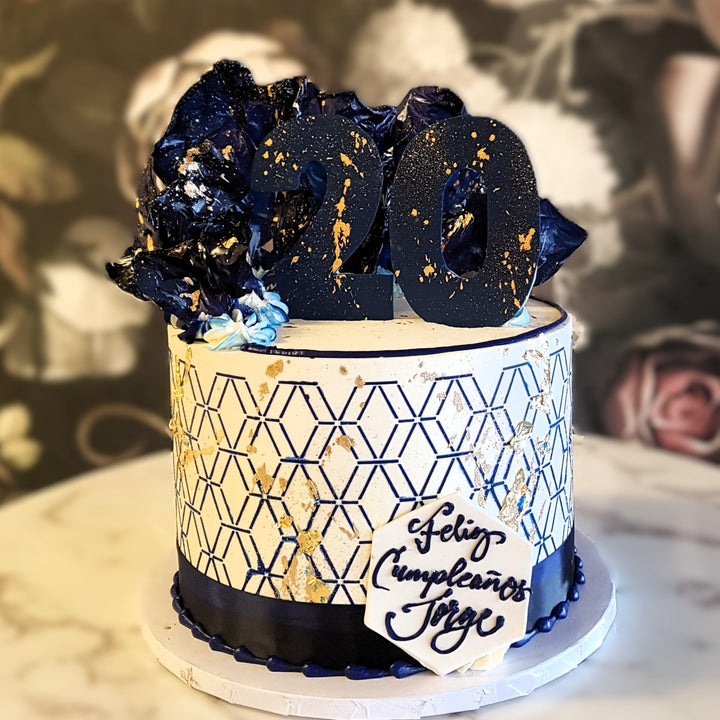 Mens cake, Mens birthday, Mens Luxury Cake, Best cake vegas, Cake delivery Vegas, Bakery near me, 20th cake, Galaxy, Blue and gold cake