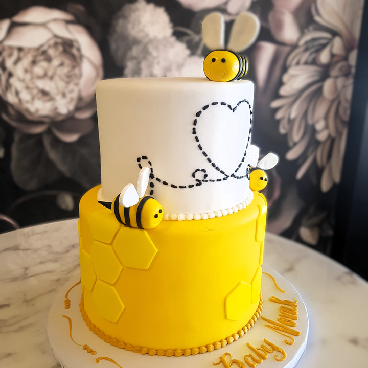 Honey Bee Cute Cake, Kids Cake Vegas, Baby Cake, Honeycomb cake, Baby shower, cake delivery, summerlin cake