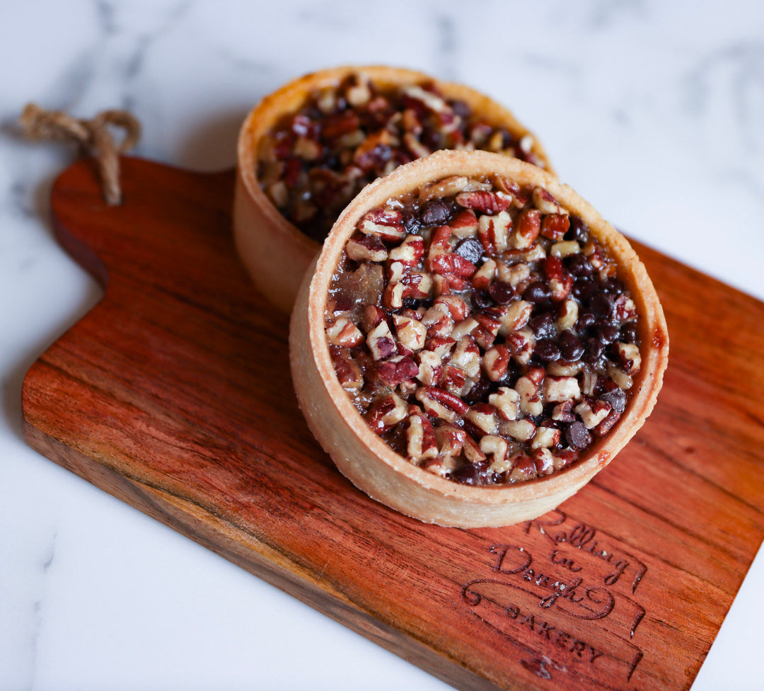 pecan tart, chocolate chip, best pecan tarts in the world, I love rolling in dough tarts, tarts, las vegas best bakery, bakery near me, dinner dessert, hosting dinner, personal chef