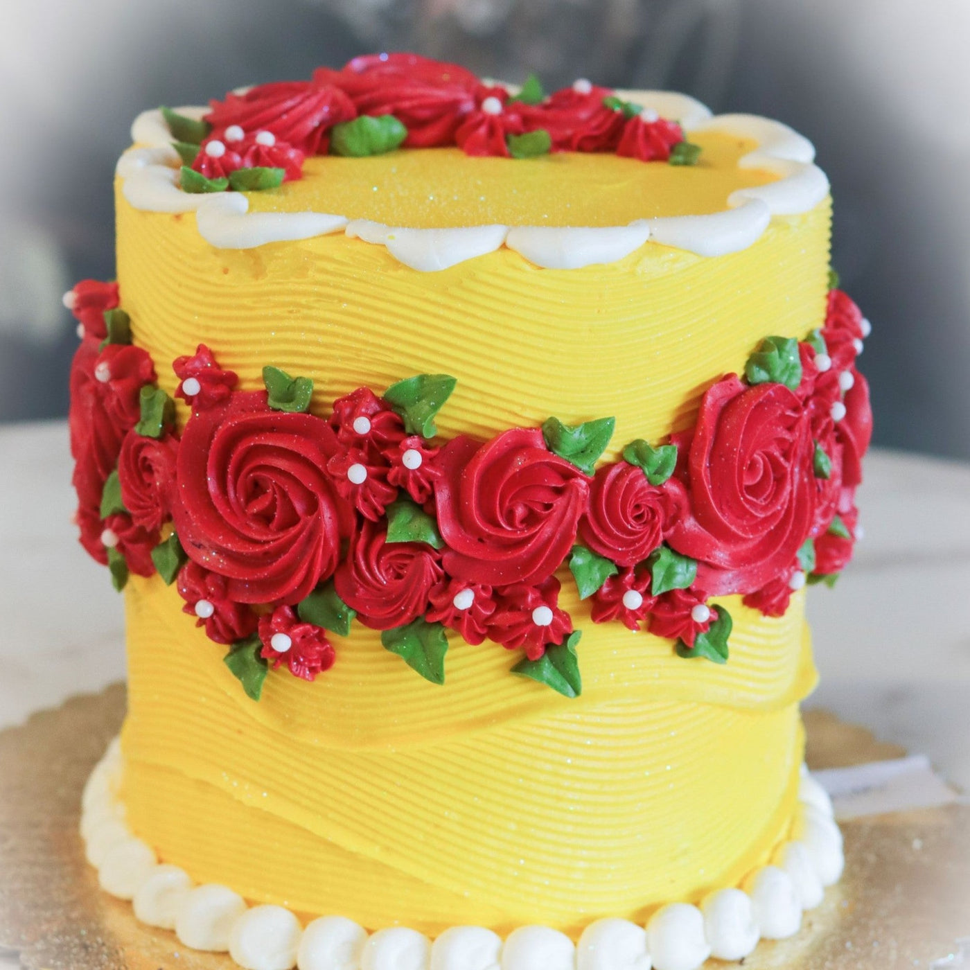 belle princess cake, yellow and red cake, girls birthday party