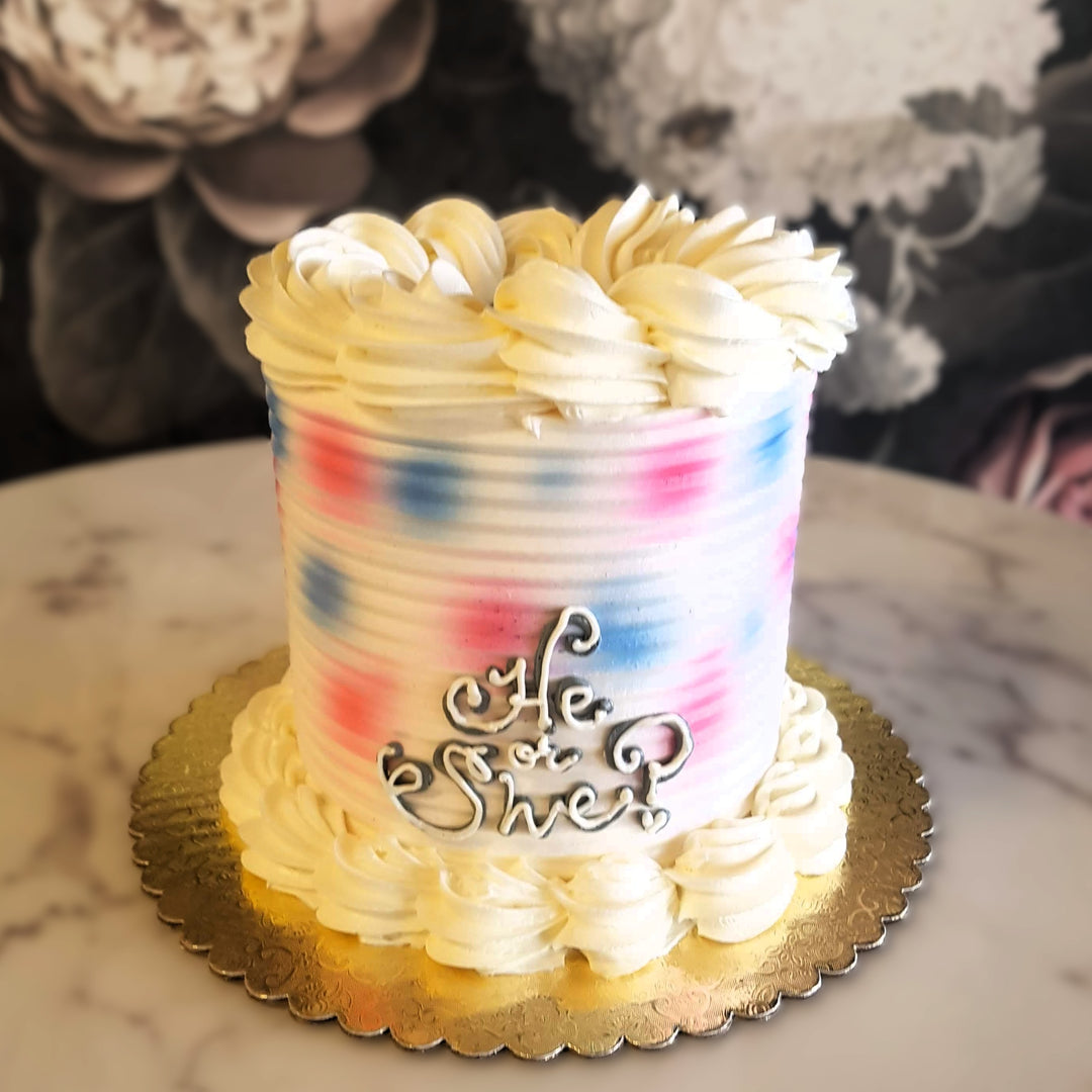 Gender reveal cake, Baby shower, Pink and blue, Baby cake vegas, Bakery near me, Cake Delivery Las Vegas