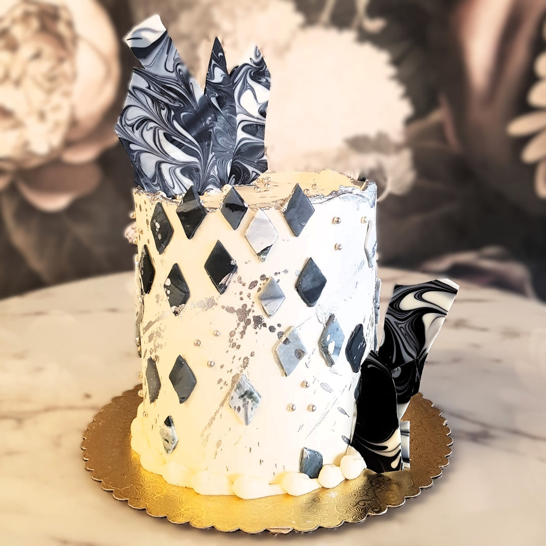 Mens cake, Mens birthday, Mens Luxury Cake, Best cake vegas, Cake delivery Vegas, Bakery near me, Modern cake, Classic Cake, black and white, marble cake