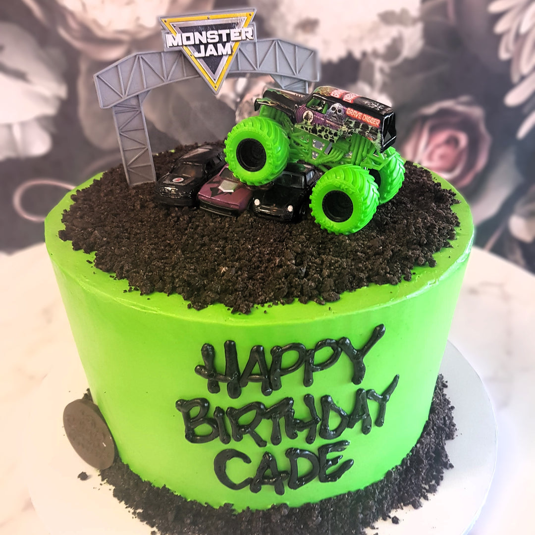 Monster Jam cake, monster truck, boys cake, adventure cake, racing, bakery near me