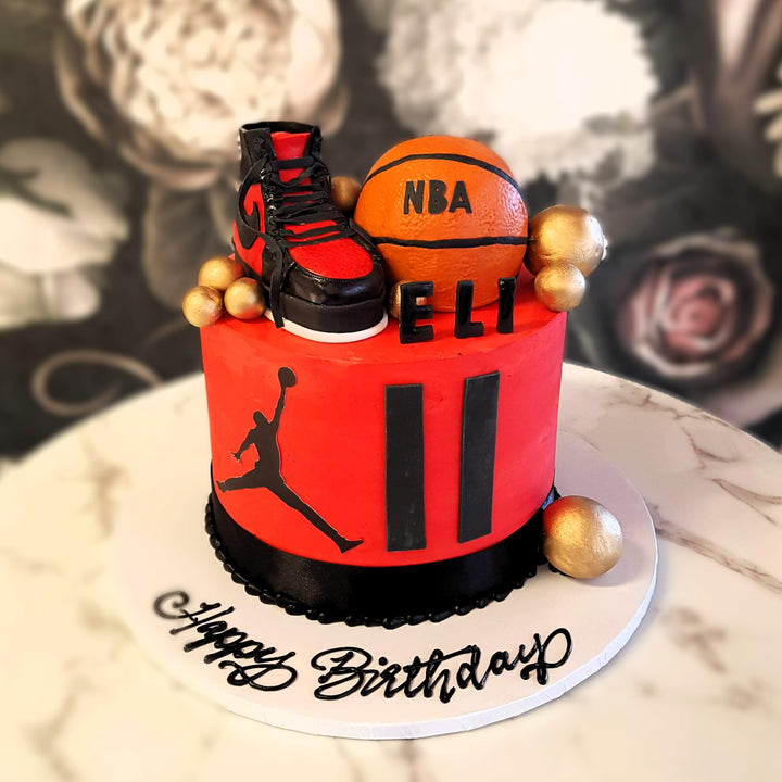 NBA, Jordan, Basketball, Sports cake, Mens celebration, Mens birthday, Cake delivery Vegas, Boys cake