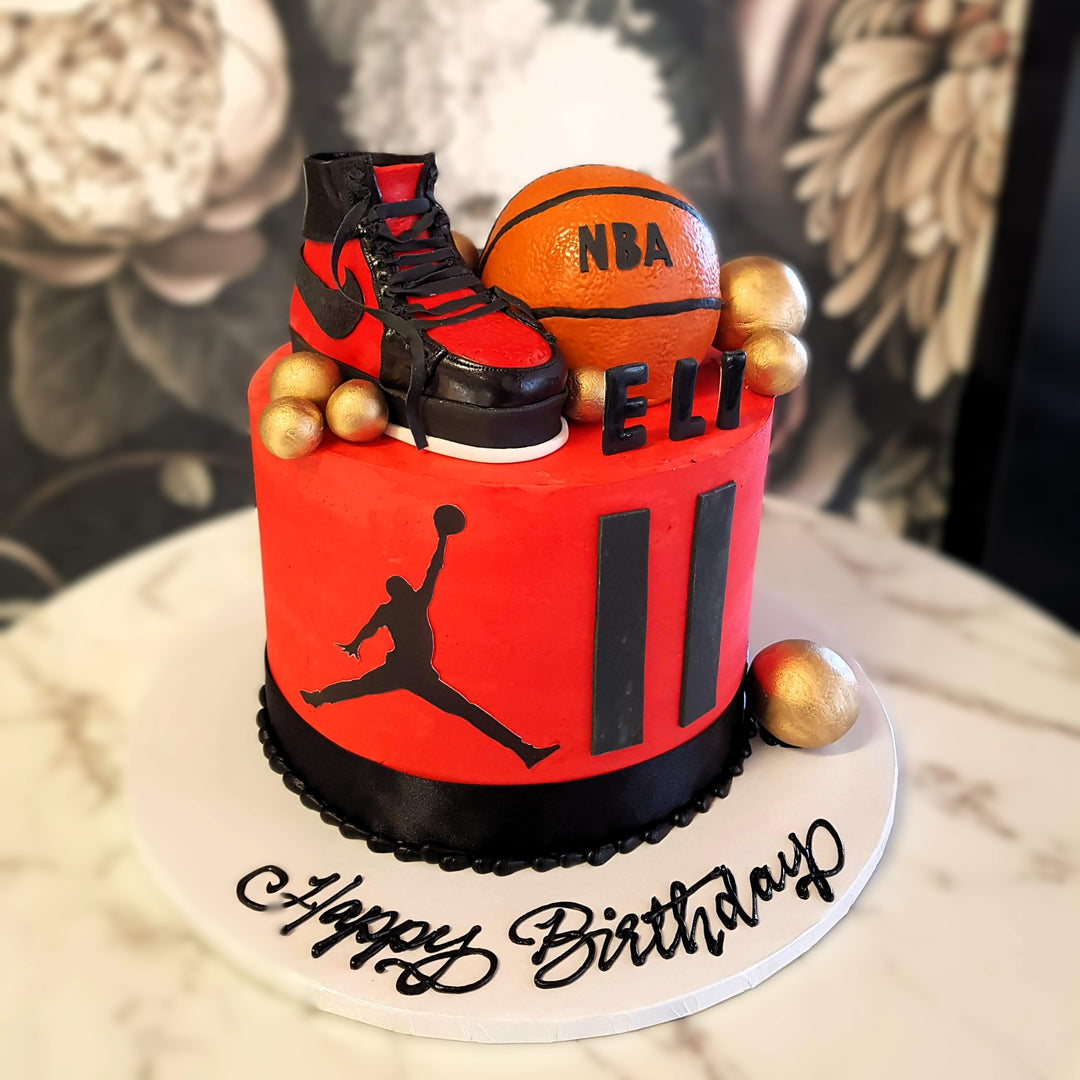 NBA, Jordan, Basketball, Sports cake, Mens celebration, Mens birthday, Cake delivery Vegas, Boys cake