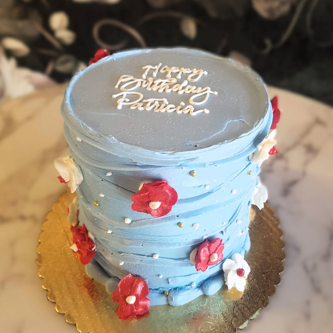 floral cake, cake for girls, blue cake, cake for ladies, cake delivery vegas, bakery near me, classic cake, cake for mom, cake for girlfriend, mom's birthday