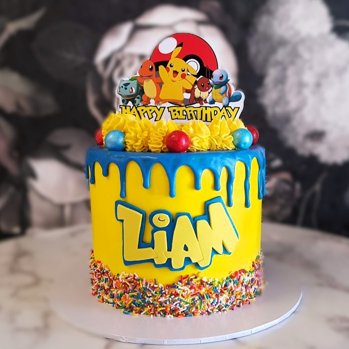 Pokemon Cake, Pikachu, Bulbasaur, Charmander, Squirtle, Eevee, Bakery Near Me, Best Cake Vegas