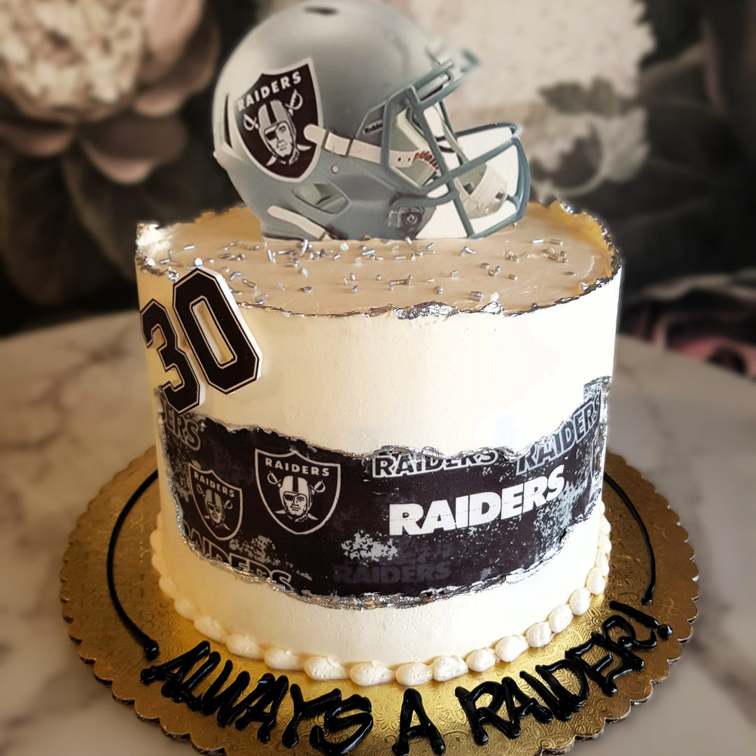 Las Vegas Raiders, Football, Sports cake, cake delivery vegas, bakery near me, cake for men