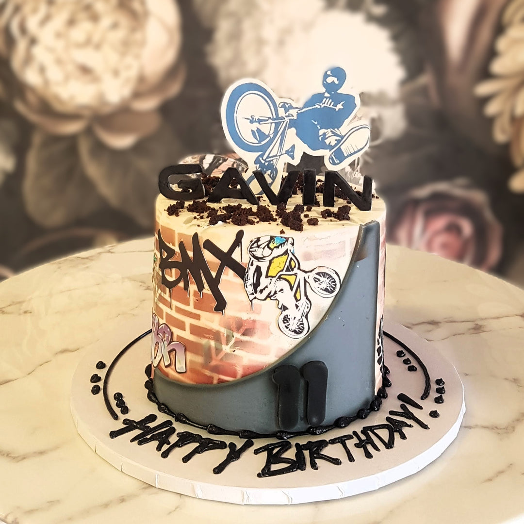 Ramp cake, BMX, Bikes, cool cakes, mens birthday, bakery vegas, cake delivery, hobbies