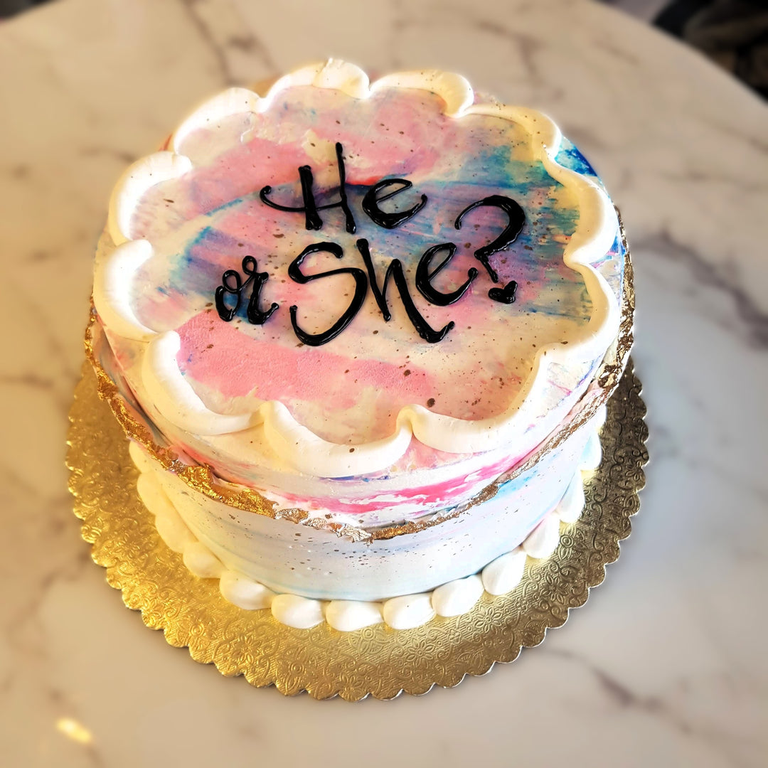 Gender reveal cake, Baby shower, Pink and blue, Baby cake vegas, Bakery near me, Cake Delivery Las Vegas