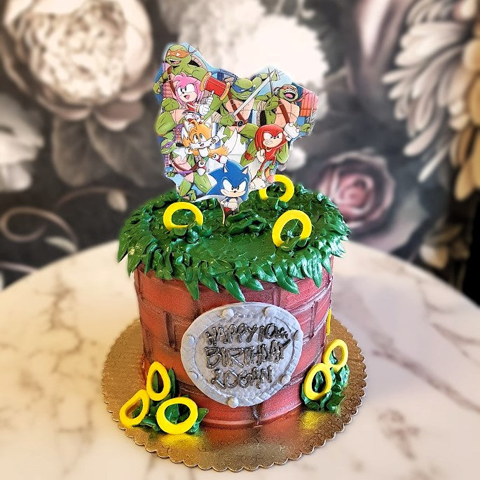 Sonic The Hedgehog Animated Cake Cake Delivery Vegas Rolling In