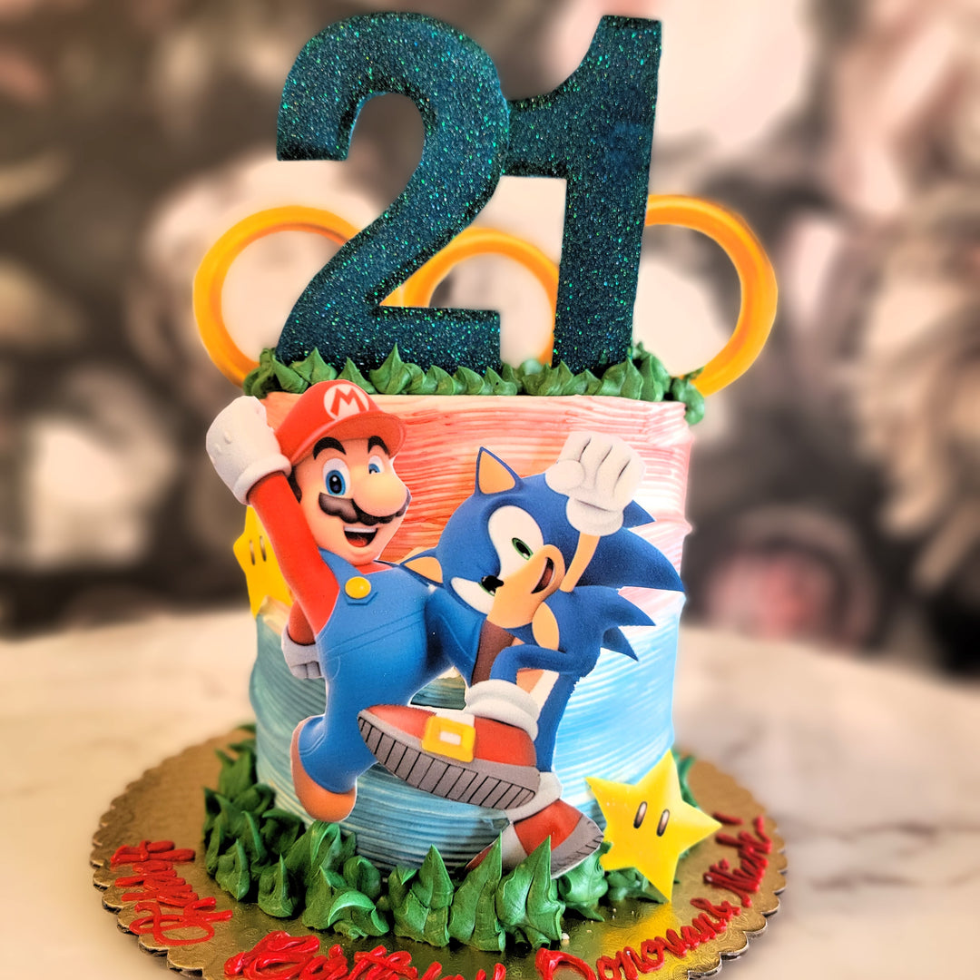 Sonic the hedgehog, Suoer Mario, Mario Kart, sonic, tails, knuckles, kids cake, best cakes vegas, kids favorite show, cake delivery vegas