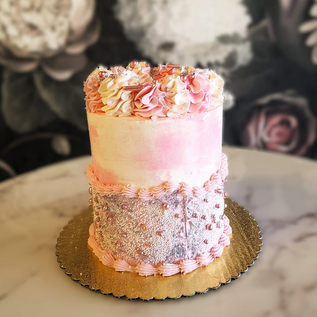 sprinkle cake, cake for girls, pink cake, cake for ladies, cake delivery vegas, bakery near me, classic cake, cake for mom, cake for girlfriend, mom's birthday, celebration cake