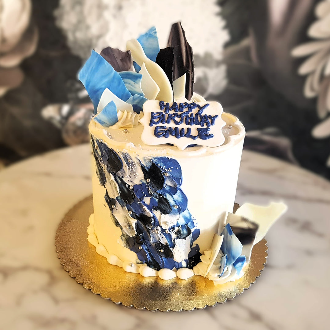 Mens cake, Mens birthday, Mens Luxury Cake, Best cake vegas, Cake delivery Vegas, Bakery near me, blue and white cake