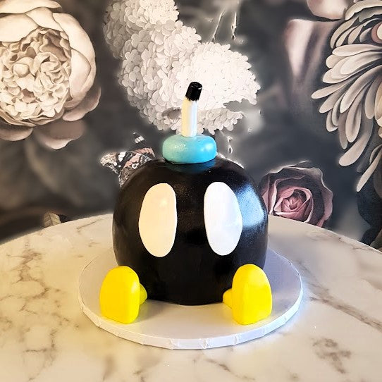 Super Mario Bomb Sculpted Cake