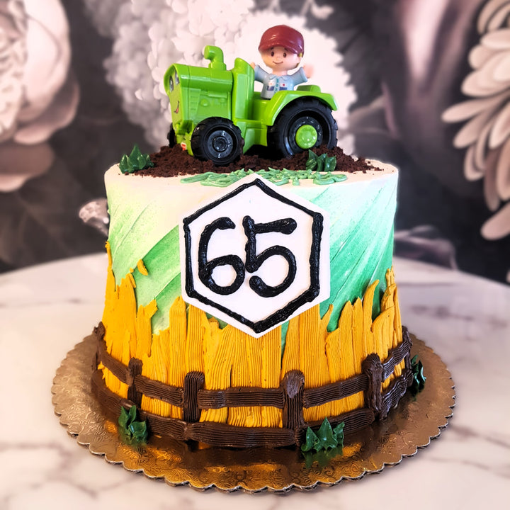 farmer's cake, cool cakes, mens birthday, bakery vegas, cake delivery, hobbies, wheat fields, green pastures
