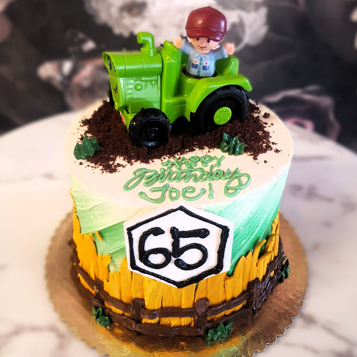 farmer's cake, cool cakes, mens birthday, bakery vegas, cake delivery, hobbies, wheat fields, green pastures