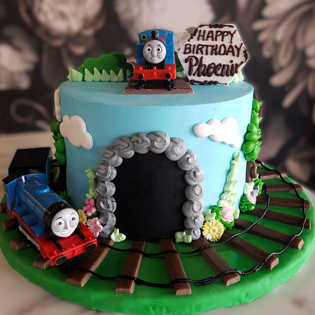 Thomas and Friends cake, train cake, cake for kids, nostalgic cake, cake delivery vegas, bakery near me