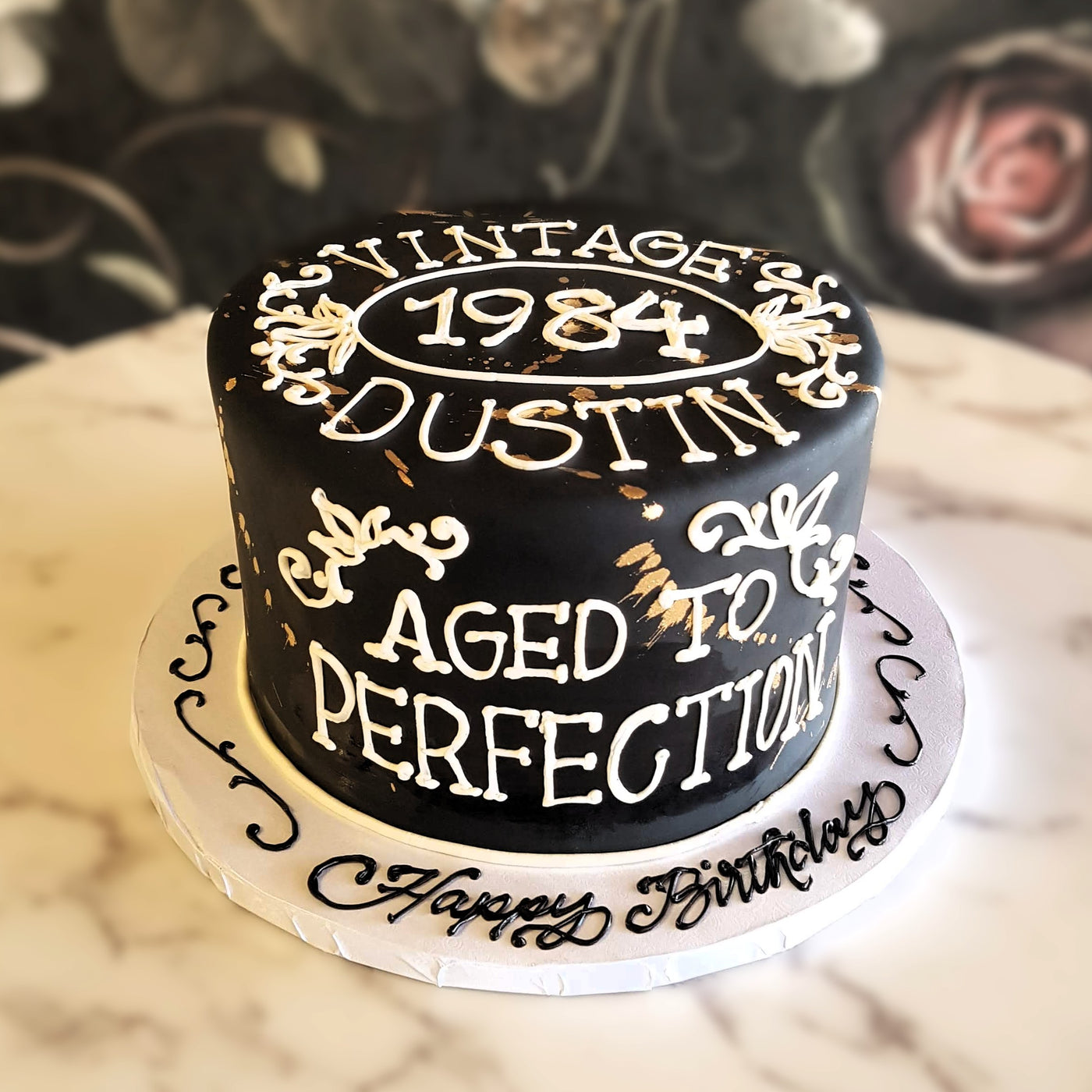 vintage treat, cake for men, mens birthday, classic cake, cake delivery vegas, mens celebration, timeless cakes, best bakery las vegas