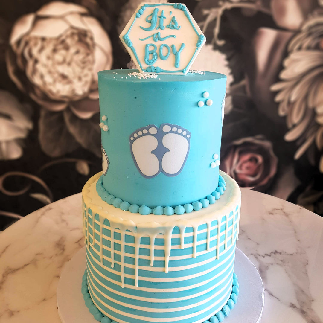 Gender reveal cake, Baby shower, Baby Boy Cake, Baby cake vegas, Bakery near me, Cake Delivery Las Vegas
