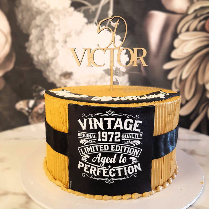 vintage treat, cake for men, mens birthday, classic cake, cake delivery vegas, mens celebration