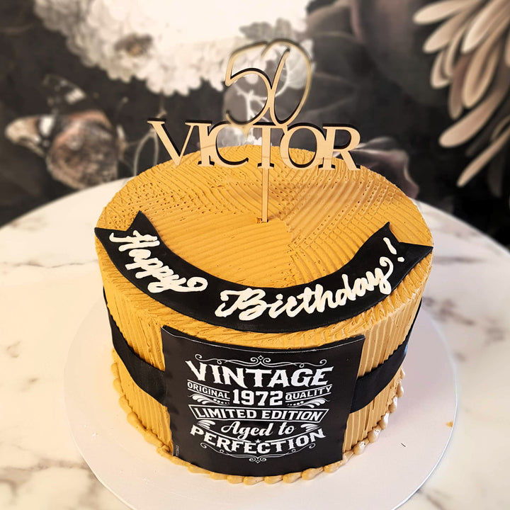 vintage cake, cake for men, mens birthday, classic cake, cake delivery vegas, mens celebration