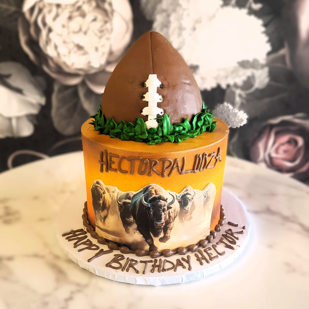 Football, Sports cake, cake delivery vegas, bakery near me, cake for men, Superbowl, touchdown, mens birthday