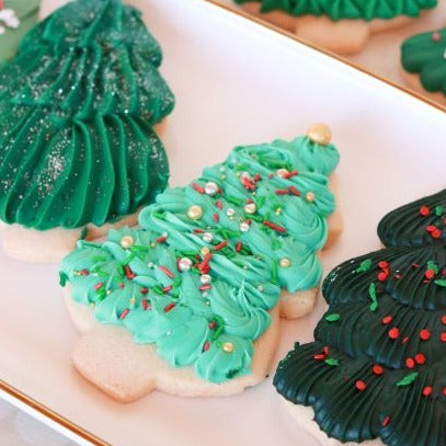 Christmas tree sugar cookie