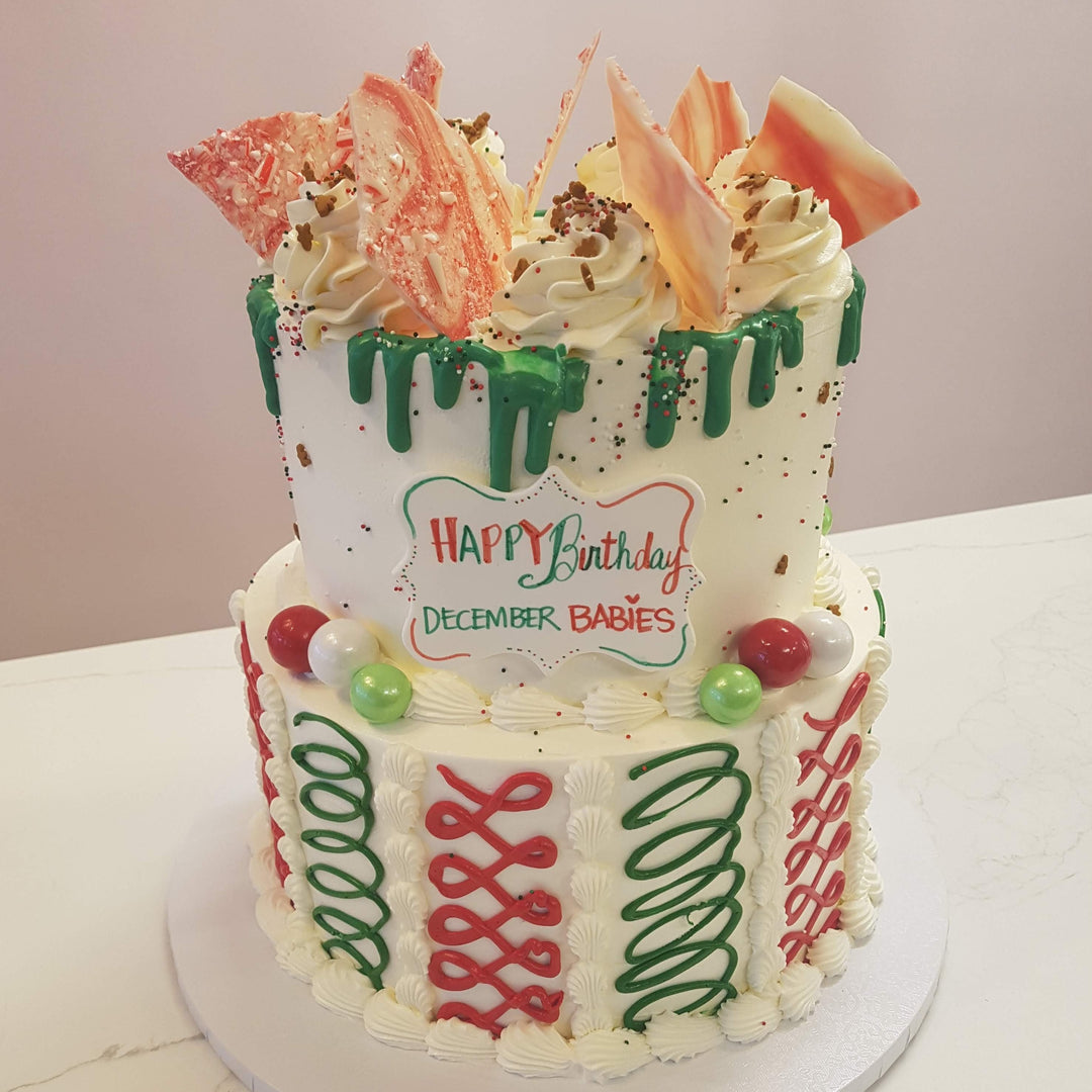 December babies, corporate birthday cake, office party cake, office holidays