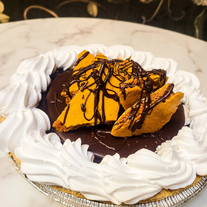 9" Peanut Butter Honeycomb Pie | Hearty and Homey Pie | GLUTEN FREE OPTION