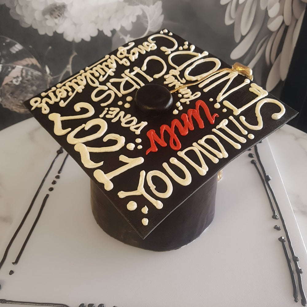 grad hat cake unlv university of reno grad cake  college high school cake 