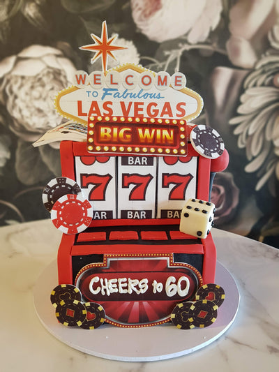 Vegas big win slot machine cake viva las vegas cake carved cake  vegas gambler vegas winner