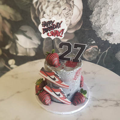 shoe cake sneaker head nike cake red sneakers