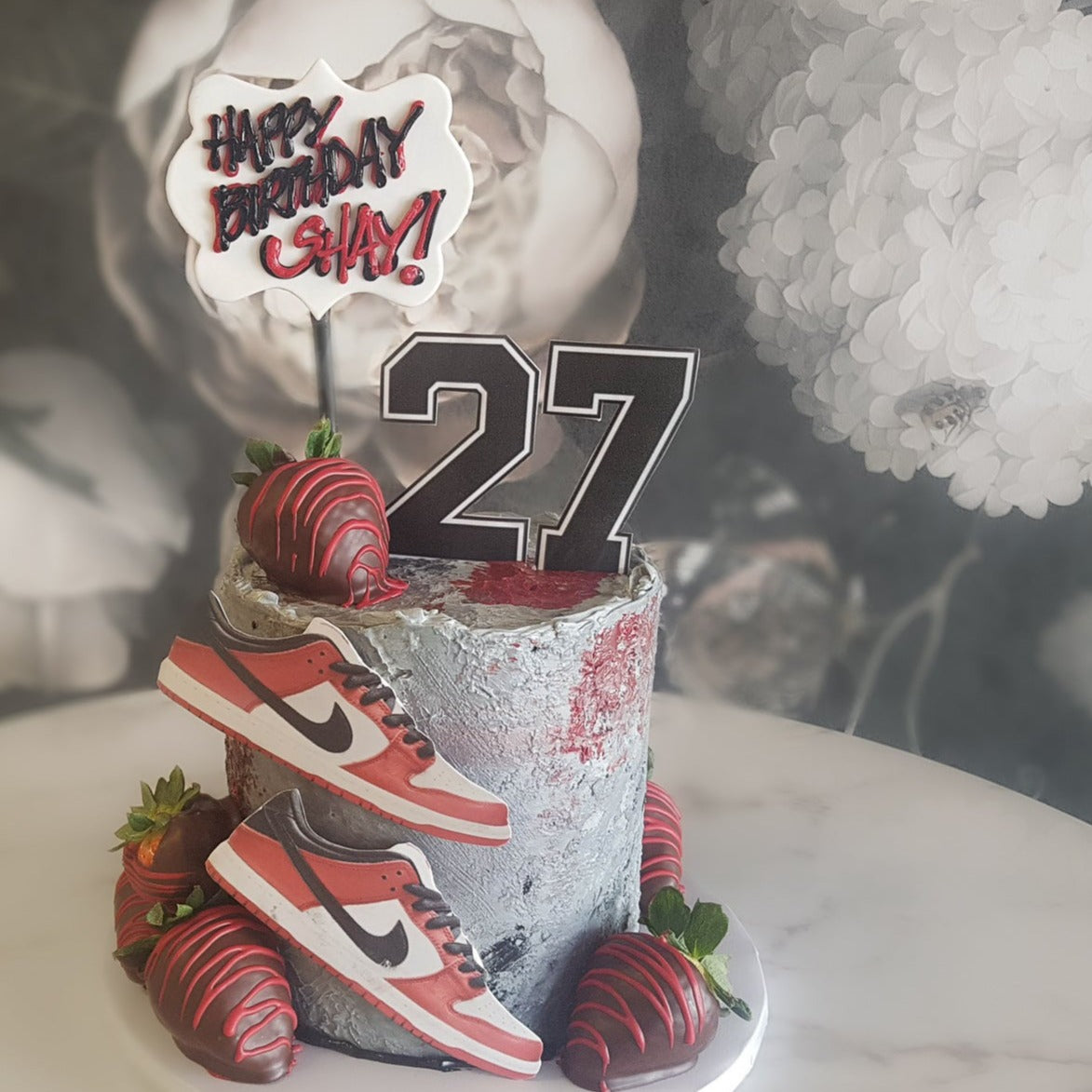 Nike Red Sneaker Cake | Sneaker Head Cake | Men's Cake