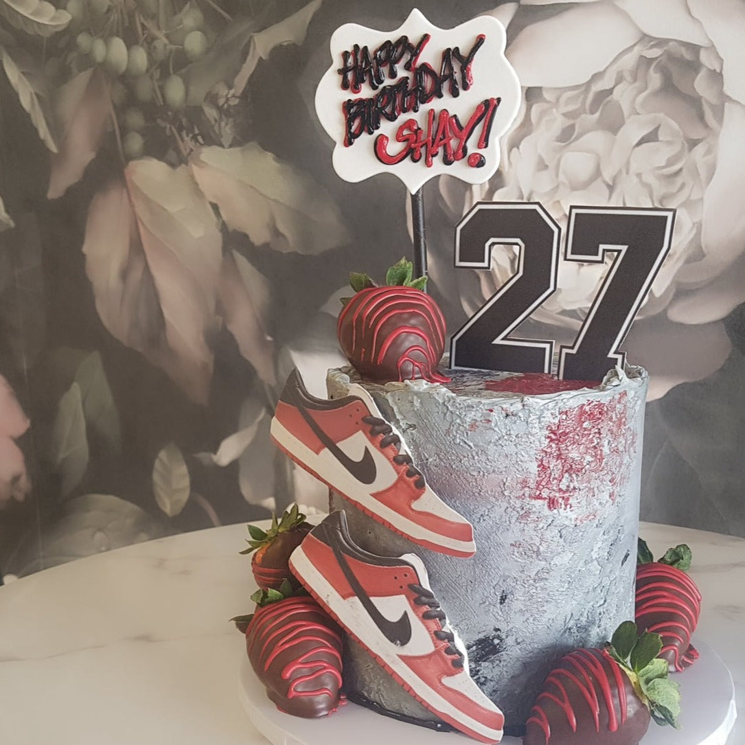 Nike Red Sneaker Cake | Sneaker Head Cake | Men's Cake