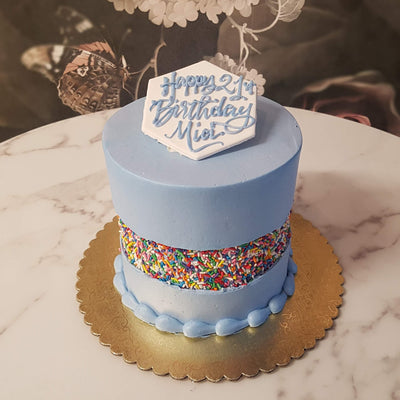 blue sprinkle cake, fault line, best seller cake, kid's cake, 10 year old, 