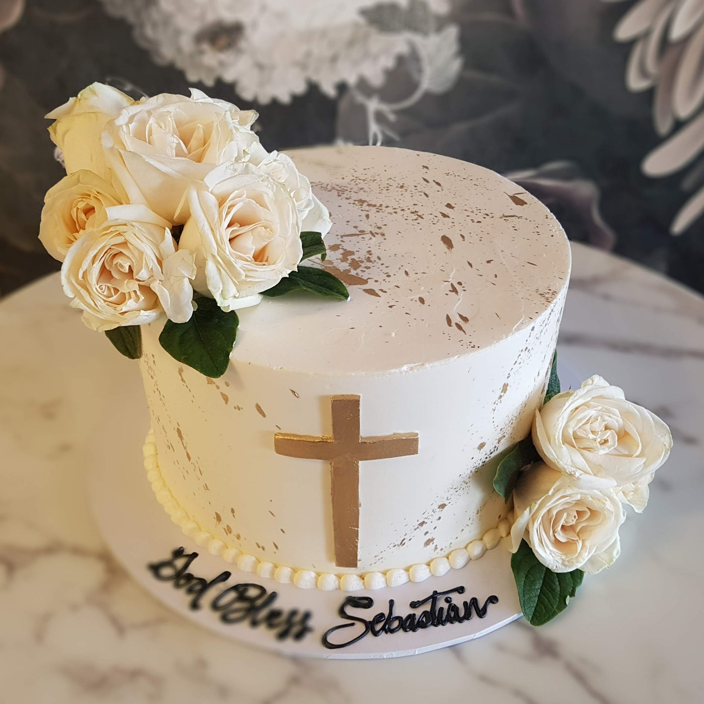 Cross, love, blessed baby, baptism, communion cake, Church Cake